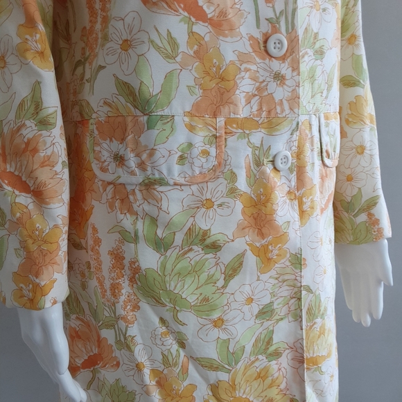 GYMBOREE WOMEN'S 100% COTTON YELLOW 3QTR SPRING COAT SZ L - Picture 7 of 12